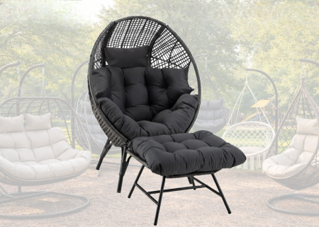 كرسي مع مسند قدم (Chair with ottoman)